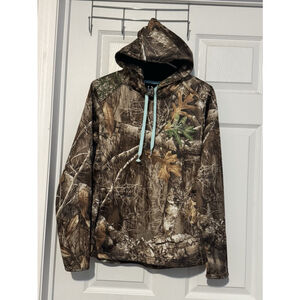 Realtree Edge Camo Performance Pullover Fleece Hoodie Womans Size Small (4-6)